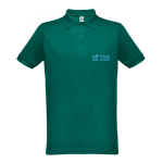 Polo uomo con logo in cotone piquet e poliestere 200 g/m² THC Berlin vista principale