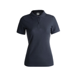 Polo da donna in cotone piquet 180 g/m² con due bottoni Keya color blu scuro prima vista