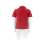 Polo per bambini con logo scuola in cotone piquet 180 g/m² Keya color rosso quarta vista