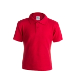 Polo per bambini con logo scuola in cotone piquet 180 g/m² Keya color rosso prima vista
