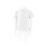 Polo per bambini con logo scuola in cotone piquet 180 g/m² Keya color bianco seconda vista