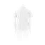 Polo per bambini con logo scuola in cotone piquet 180 g/m² Keya color bianco quarta vista