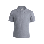 Polo per bambini con logo scuola in cotone piquet 180 g/m² Keya color grigio prima vista