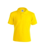 Polo per bambini con logo scuola in cotone piquet 180 g/m² Keya color giallo