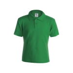 Polo per bambini con logo scuola in cotone piquet 180 g/m² Keya color verde prima vista