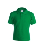 Polo per bambini con logo scuola in cotone piquet 180 g/m² Keya color verde prima vista