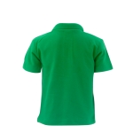 Polo per bambini con logo scuola in cotone piquet 180 g/m² Keya color verde