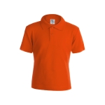 Polo per bambini con logo scuola in cotone piquet 180 g/m² Keya color arancione prima vista