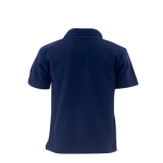 Polo per bambini con logo scuola in cotone piquet 180 g/m² Keya color blu mare