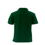 Polo per bambini con logo scuola in cotone piquet 180 g/m² Keya color verde scuro