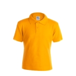 Polo per bambini con logo scuola in cotone piquet 180 g/m² Keya color giallo scuro