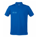 Polo tecnica in poliestere traspirante 180g/m² con 3 bottoni MKT vista area di stampa