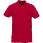 Polo promozionali in tessuto organico riciclato 220g/m² Elevate NXT color rosso seconda vista frontale