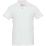 Polo promozionali in tessuto organico riciclato 220g/m² Elevate NXT color bianco seconda vista frontale
