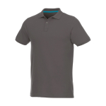 Polo promozionali in tessuto organico riciclato 220g/m² Elevate NXT color grigio topo