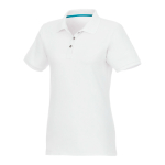Polo donna cotone biologico e poliestere riciclato 220g/m² Elevate NXT color bianco