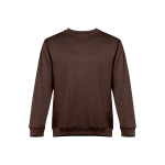 Felpa in cotone e poliestere 300 g/m² con interno cardato THC Delta color marrone scuro prima vista
