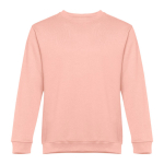 Felpa in cotone e poliestere 300 g/m² con interno cardato THC Delta color rosa salmone prima vista
