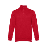 Felpa promozionale unisex in cotone e poliestere 320 g/m² THC Budapest color rosso prima vista