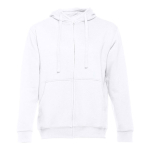 Felpa con cappuccio e zip in cotone e poliestere 320g/m² THC Amsterdam color bianco prima vista