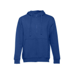 Felpa con cappuccio e zip in cotone e poliestere 320g/m² THC Amsterdam color blu reale prima vista