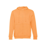 Felpa con cappuccio e zip in cotone e poliestere 320g/m² THC Amsterdam color corallo prima vista