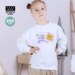 Felpa promozionale bambini con girocollo e costine 265 g/m² Roma Basic