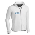 Felpa in microfleece con zip frontale reversibile 190g/m² Elevate Life vista area di stampa