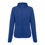 Pile donna aderente con logo ricamato poliestere 260 g/m² THC Helsinki color blu reale prima vista