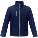 Giubbino softshell in poliestere micropile 250g/m² Elevate Essentials color blu mare seconda vista frontale