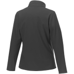 Giacchetto softshell da donna in poliestere 250g/m² Elevate Essentials color grigio scuro terza vista posteriore