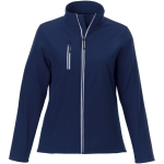 Giacchetto softshell da donna in poliestere 250g/m² Elevate Essentials color blu mare seconda vista frontale