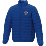 Piumino termico elasticizzato in 380T woven cerato Elevate Essentials color blu vista con stampa in transfer