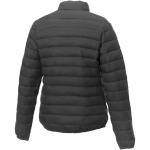 Piumino da donna dettagli riflettenti elasticizzato Elevate Essentials color grigio scuro terza vista posteriore