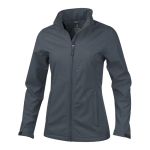 Softshel donna con logo regolabile elasticizzato 270 g/m² Elevate Life color grigio scuro