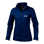 Softshel donna con logo regolabile elasticizzato 270 g/m² Elevate Life vista area di stampa