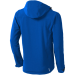 Giubbino softshell traspirante con cappuccio 300 g/m² Elevate Life color blu vista posteriore
