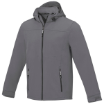 Giubbino softshell traspirante con cappuccio 300 g/m² Elevate Life color grigio