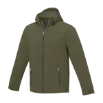 Giubbino softshell traspirante con cappuccio 300 g/m² Elevate Life color verde oliva