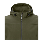 Giubbino softshell traspirante con cappuccio 300 g/m² Elevate Life color verde oliva vista dettaglio 1