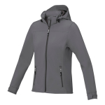 Giacca softshell donna impermeabile con cappuccio 300g/m² Elevate Life color grigio