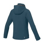 Giacca softshell donna impermeabile con cappuccio 300g/m² Elevate Life color azzurro ciano terza vista posteriore