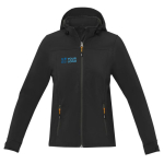 Giacca softshell donna impermeabile con cappuccio 300g/m² Elevate Life vista area di stampa