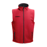 Gilet softshell in poliestere e elastan con 2 strati 280g/m² THC Baku color rosso prima vista