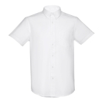 Camicie maniche corte da uomo in cotone oxford 130g/m² THC London WH color bianco