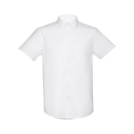 Camicie maniche corte da uomo in cotone oxford 130g/m² THC London WH color bianco prima vista