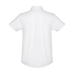Camicie maniche corte da uomo in cotone oxford 130g/m² THC London WH color bianco seconda vista