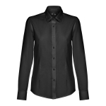 Camicia da donna in popeline di cotone ed elastan 130 g/m² THC Tokyo color nero prima vista