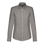 Camicia da donna in popeline di cotone ed elastan 130 g/m² THC Tokyo color grigio scuro prima vista