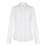 Camicie promozionali da donna in tessuto popeline 115 g/m² THC Paris color bianco